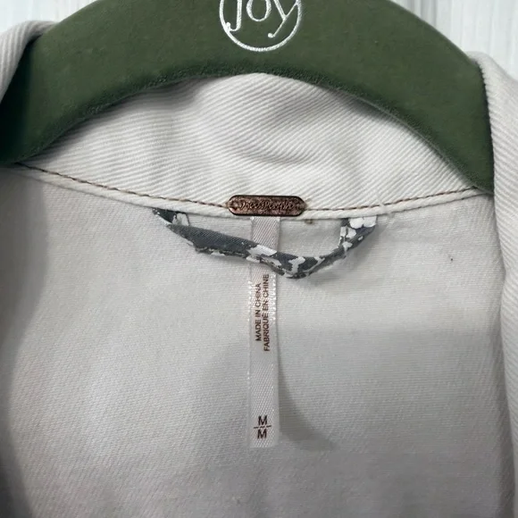 Free People White Denim Jacket - Picture 2 of 3